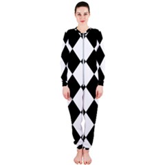 Grid Domino Bank And Black Onepiece Jumpsuit (ladies)  by BangZart