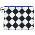 Grid Domino Bank And Black Canvas Cosmetic Bag (XXL) View1
