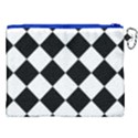 Grid Domino Bank And Black Canvas Cosmetic Bag (XXL) View2