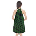 Pattern Dark Texture Background Halter Neckline Chiffon Dress  View2