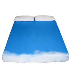 Sky Blue Blue Sky Clouds Day Fitted Sheet (queen Size)