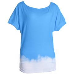 Sky Blue Blue Sky Clouds Day Women s Oversized Tee by BangZart