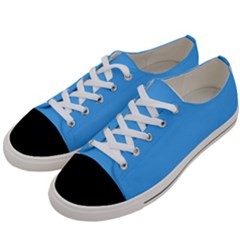 Sky Blue Blue Sky Clouds Day Women s Low Top Canvas Sneakers by BangZart