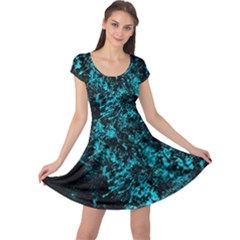 Blue Splash Cap Sleeve Dress by berwies