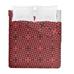 Abstract Background Red Black Duvet Cover Double Side (full/ Double Size)