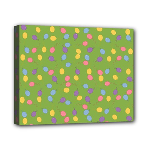 Balloon Grass Party Green Purple Canvas 10  x 8 