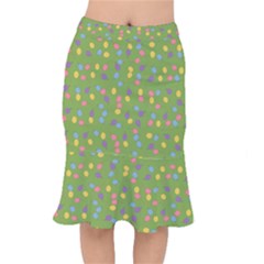 Balloon Grass Party Green Purple Mermaid Skirt