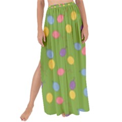 Balloon Grass Party Green Purple Maxi Chiffon Tie-Up Sarong