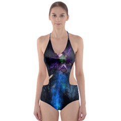 Magical Fantasy Wild Darkness Mist Cut-out One Piece Swimsuit