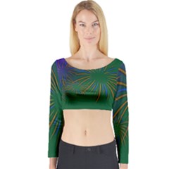 Sylvester New Year S Day Year Party Long Sleeve Crop Top by BangZart