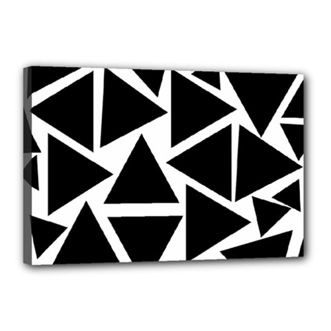 Template Black Triangle Canvas 18  X 12  by BangZart