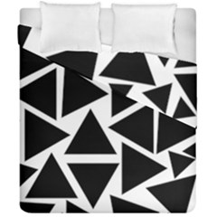 Template Black Triangle Duvet Cover Double Side (california King Size) by BangZart