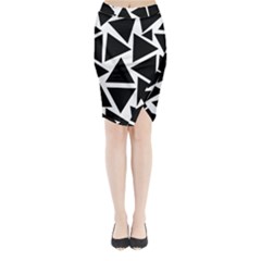 Template Black Triangle Midi Wrap Pencil Skirt