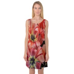 Tulips Flowers Spring Sleeveless Satin Nightdress