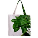 Plant Berry Leaves Green Flower Zipper Grocery Tote Bag View2