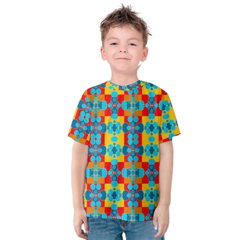 Pop Art Abstract Design Pattern Kids  Cotton Tee by BangZart