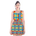 Pop Art Abstract Design Pattern Scoop Neck Skater Dress View1