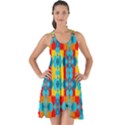 Pop Art Abstract Design Pattern Show Some Back Chiffon Dress View1