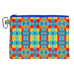 Pop Art Abstract Design Pattern Canvas Cosmetic Bag (xl) by BangZart