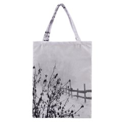 Snow Winter Cold Landscape Fence Classic Tote Bag by BangZart