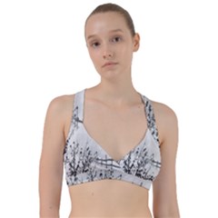 Snow Winter Cold Landscape Fence Sweetheart Sports Bra