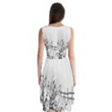 Snow Winter Cold Landscape Fence Sleeveless Chiffon Dress   View2