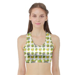 St Patrick S Day Background Symbols Sports Bra With Border