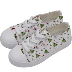 Christmas Santa Claus Decoration Kids  Low Top Canvas Sneakers by BangZart