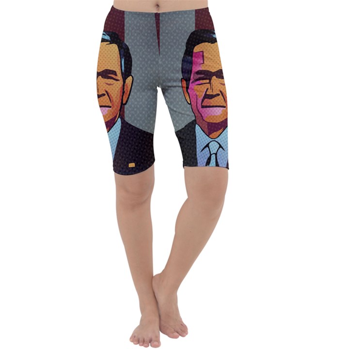 George W Bush Pop Art President Usa Cropped Leggings 