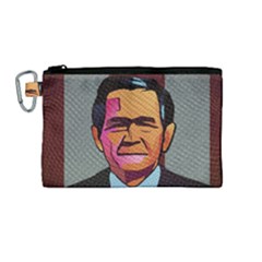 George W Bush Pop Art President Usa Canvas Cosmetic Bag (medium) by BangZart