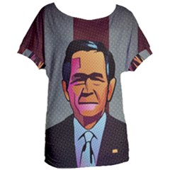 George W Bush Pop Art President Usa Women s Oversized Tee