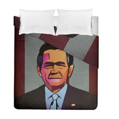 George W Bush Pop Art President Usa Duvet Cover Double Side (full/ Double Size) by BangZart