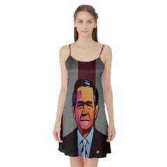 George W Bush Pop Art President Usa Satin Night Slip