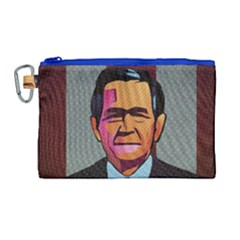 George W Bush Pop Art President Usa Canvas Cosmetic Bag (large) by BangZart
