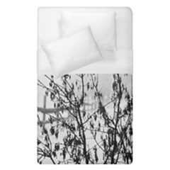 Snow Winter Cold Landscape Fence Duvet Cover (single Size)