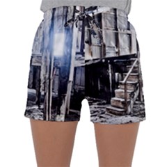 House Old Shed Decay Manufacture Sleepwear Shorts by BangZart