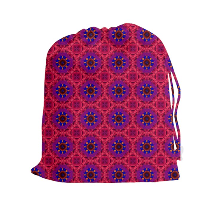 Retro Abstract Boho Unique Drawstring Pouches (XXL)