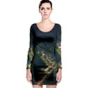 Commercial Street Night View Long Sleeve Bodycon Dress View1