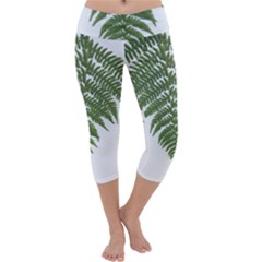 Boating Nature Green Autumn Capri Yoga Leggings