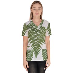 Boating Nature Green Autumn Scrub Top