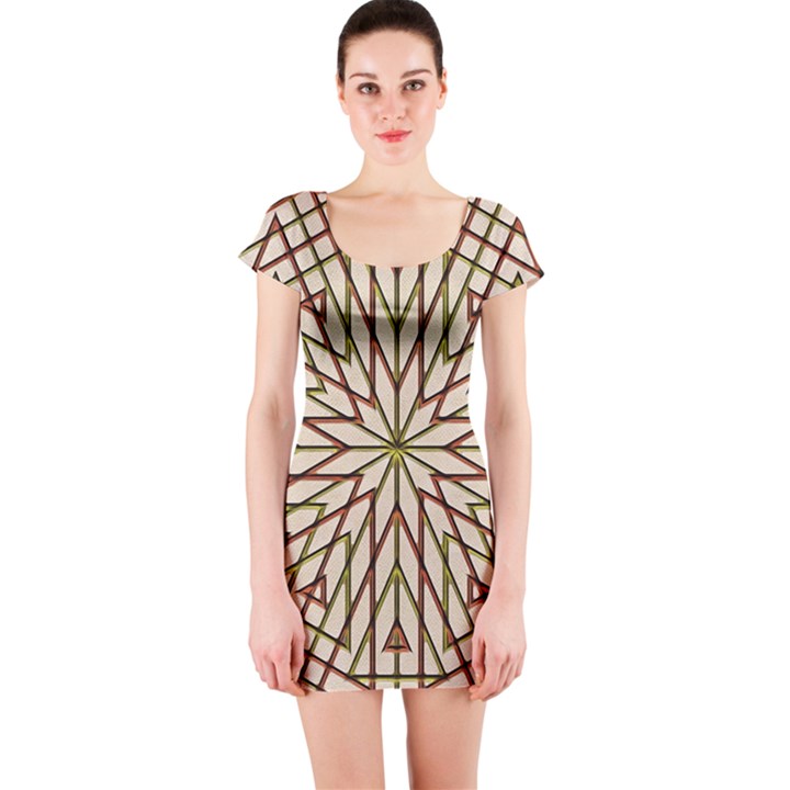Kaleidoscope Online Triangle Short Sleeve Bodycon Dress