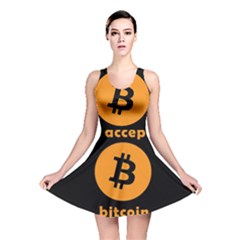 I Accept Bitcoin Reversible Skater Dress by Valentinaart