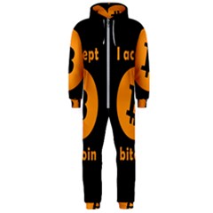 I accept bitcoin Hooded Jumpsuit (Men) 