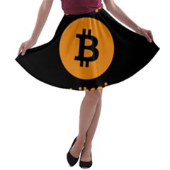 I accept bitcoin A-line Skater Skirt