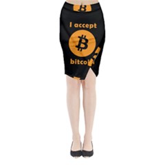 I accept bitcoin Midi Wrap Pencil Skirt