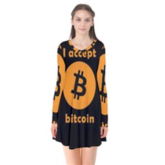 I accept bitcoin Flare Dress