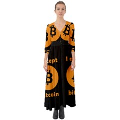 I accept bitcoin Button Up Boho Maxi Dress
