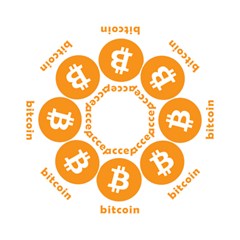 I Accept Bitcoin Straight Umbrellas by Valentinaart