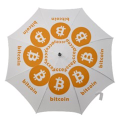I Accept Bitcoin Hook Handle Umbrellas (large) by Valentinaart