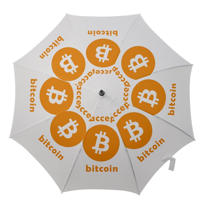 I accept bitcoin Hook Handle Umbrellas (Small)